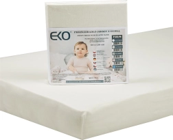 EKO Spannbettlaken aus Jersey mit Gummizug, beige, 120 × 60 cm