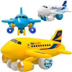 Fröhliches Zieh-Flugzeug mit Licht und Sound