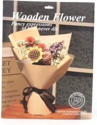 Holzblume zum Zusammenbauen 3D