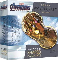 Holz-Doppelseitiges Puzzle TREFL Wood Craft Origin Marvel: Infinity-Handschuh – 505 Teile