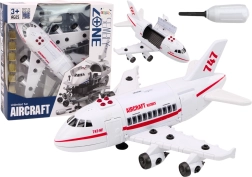 Großes Passagierflugzeug zum Zusammenbauen Werkzeuge Licht Geräusche