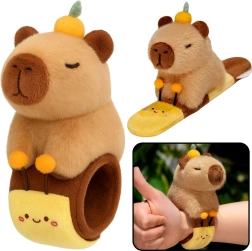 Plüsch-Schnapparmband mit Capybara – Bienenmotiv