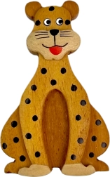 Holzmagnet Leopard – groß