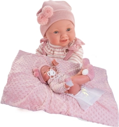 Realistische Babypuppe MIA mit Blinzeln und Pipi, 42 cm