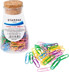 Set bunter Büroklammern in Dose