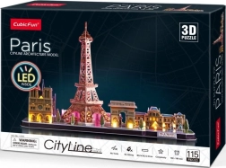 Leuchtendes 3D-Puzzle CityLine Panorama Paris 115 Teile