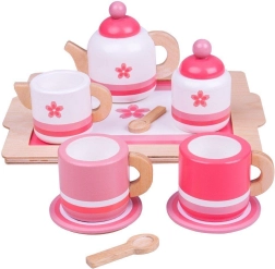 Rosa Holz-Teeset Bigjigs Toys