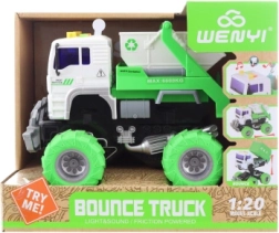 Bau-Lkw mit großen Rädern, batteriebetrieben