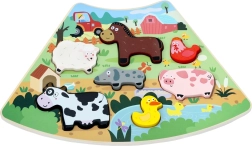 Holzsteckpuzzle Fröhlicher Bauernhof – koppelbar