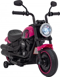 Elektrisches Kinder-Motorrad Chopper Faster mit FM-Radio, Audio-Panel und LED – Rosa