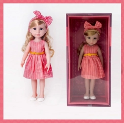 PLEJO Puppe in roten Kleidern