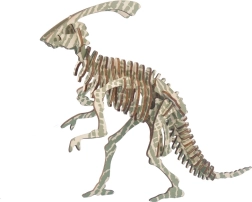 Woodcraft Holz-3D-Puzzle Parasaurolophus