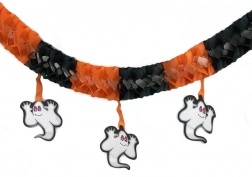 Halloween-Papiergirlande mit Geistern 3 m