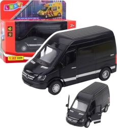 Metall-Van mit Licht und Sound – Schwarz