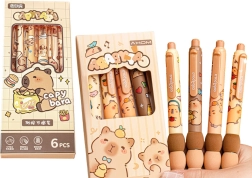 Capybara-Stiftset 6 Stück blaue Tinte