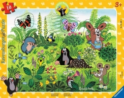 Ravensburger Einlegepuzzle Der kleine Maulwurf – Spaß im Garten, 10 Teile
