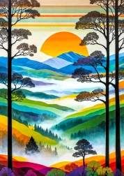 Puzzle Bergbrise 1000 Teile