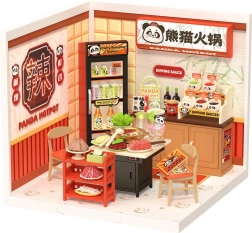 Robotime Rolife DIY Häuschen: Asiatisches Restaurant mit LED‑Beleuchtung, 127 Teile