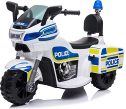 Elektrisches Kinder-Polizeimotorrad Weiß