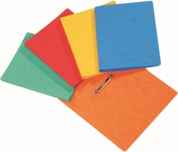 A4-Ordner aus Presspappe mit Zweiring-Mechanik, Farbmix