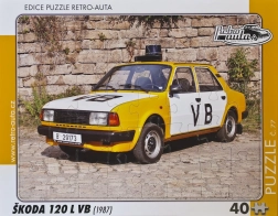 Puzzle RETRO-AUTA ŠKODA 120 L VB (1987) – 40 Teile