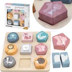 Holz-Einlegepuzzle Tiere Viga