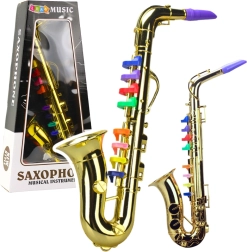 Musikinstrument für Kinder – goldfarbenes Saxophon