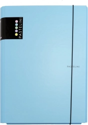 3-Klappen-Laminomappe mit Gummiband Pastelini – Blau