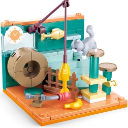 Sluban Mini Bau Anglerecke mit Katze