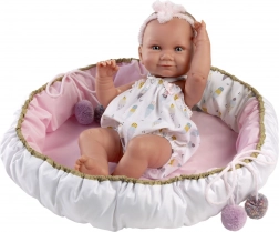 Vinylbaby 40 cm Nica in weichem Korb