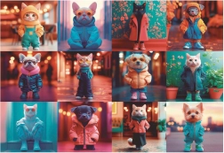 Puzzle Modische Tierchen 200 Teile