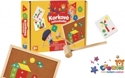 Kork-Klopfspiel aus Holz mit Zubehör in der Box