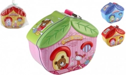 Blech-Spardose Häuschen mit Schloss 16 × 8 cm