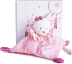 Geschenkset - rosa Plüsch-Schmusetier Katze