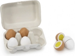 Holzeier zum Schneiden in Eierkarton