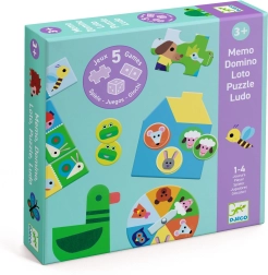 Djeco 5 Spiele auf dem Bauernhof – Spieleset für Kinder ab 3 Jahren