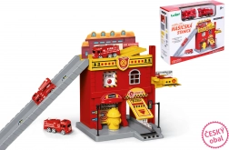 Feuerwache mit Autos und Aufzug, tschechische Verpackung