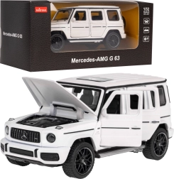 Automodell Mercedes‑AMG G 63 1:32 Rastar mit Metallkarosserie und zu öffnenden Elementen – Weiß