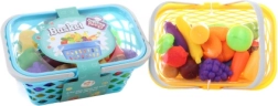 Plastikkorb mit Lebensmitteln für Kinder