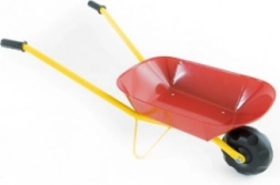 Rotes Blechschubkarren für Kinder