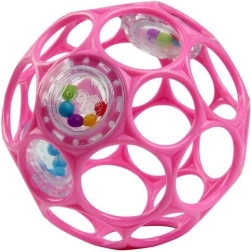 Oball Rasselball 10 cm dunkelrosa