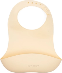 Silikon-Lätzchen NEW BABY beige