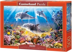 Puzzle 500 Teile Dolphins Underwater