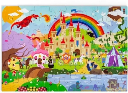 Bigjigs Toys Puzzle Fantasiewelt – großes Bodenpuzzle aus Holz