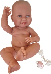 Llorens New Born Mädchen – realistische Babypuppe 40 cm, Ganzkörper aus Vinyl