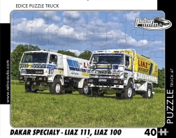 RETRO-AUTA Puzzle TRUCK Dakar-Spezialfahrzeuge LIAZ 111 und LIAZ 100 – 40 Teile