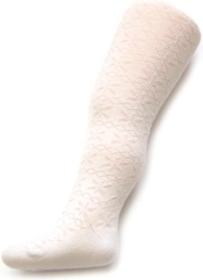 Kinder Jacquard-Strumpfhose New Baby weiß