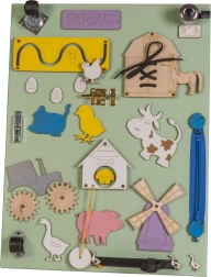 Holztafel beidseitig aktiv grün Farm 28 x 37,5 x 50 cm