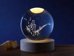 Kristall-Lampe Kugel Musik 8 cm, 1,5 W