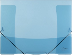 Mappe mit Gummiband Lines blau durchsichtig